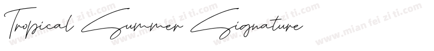 Tropical Summer Signature字体字体转换